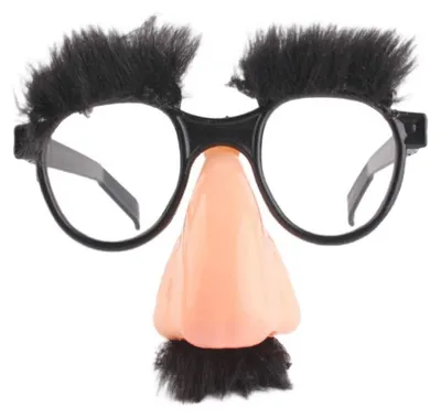 Lustige Halloween-Brille mit Nase, Augenbrauen und Schnurrbart