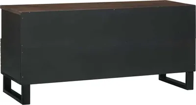 Image de Meuble TV exclusif - Dimensions : 100 x 33 x 46 cm - Matériau : bois imitation noyer