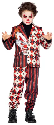 Produktbild von Halloween Clown Kostüm für Kinder Kindergröße: 116-128