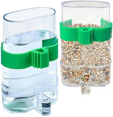 Obrázek produktu pro Automat na krmení ptáků, objem 220 ml, sada 2 kusů, plast, pro použití v domácnosti