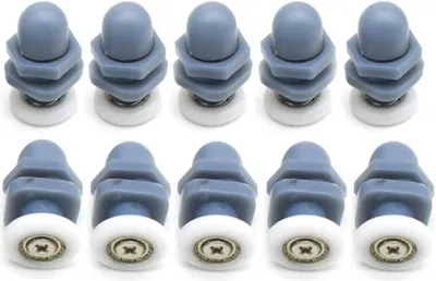 Immagine prodotto di Rotelle per porta doccia - Scorrimenti - Pulegge da 20 mm - Set di 10 pezzi di ricambio per ruote da bagno