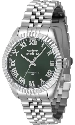 Produktbild von Invicta Specialty 47410 Damenarmbanduhr - Quartz Bewegung - Edelstahl mit grünem Zifferblatt - 36 mm