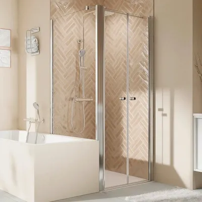Produktbild von BREUER Verkürzte Seitenwand für Pendeltür ELANA 2.0 90 x 175 cm Profil rund chrom Klarglas Seitenwand für Pendeltüransch