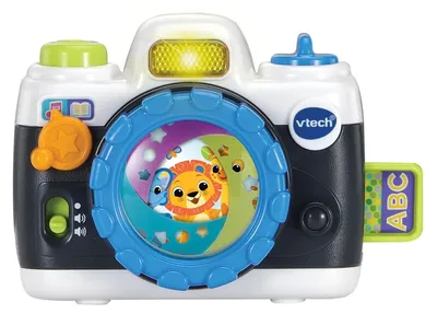 Immagine prodotto di Macchina fotografica giocattolo VTech Baby Kijk & Klik, adatta a bambini da 1 anno in su, con suoni, funzione di registrazione vocale, necessita di batterie AA, realizzata in plastica