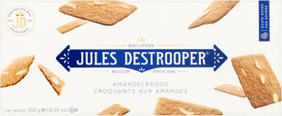 Produktbild von Jules Destrooper Mandel verdünnt Mandelbrot 100% natürlich Kasten 350 Gramm