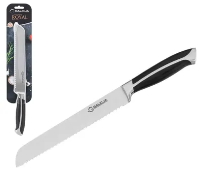 Produktbild von Küchenmesser zum Brotschneiden, 20 cm, ROYAL Edelstahl, schwarz