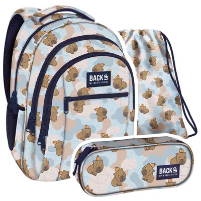 Produktbild von SCHULRUCKSACK ab der 5. Klasse mit reflektoren ergonomisch leicht für Teenager RUCKSACK Mädchen & Jungen HOHE QUALITÄT BACKUP Schulset 26L