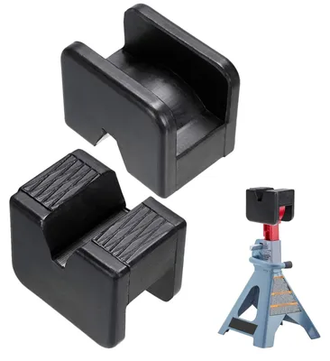 Image de 2 supports en caoutchouc pour cales de roues, charge de 3 tonnes, cale en caoutchouc antidérapante