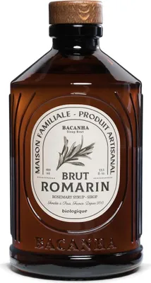 Produktbild von Bacanha Sirop Brut de Romarin  400ml – -Rosmarin-Sirup mit -Rohrzucker
