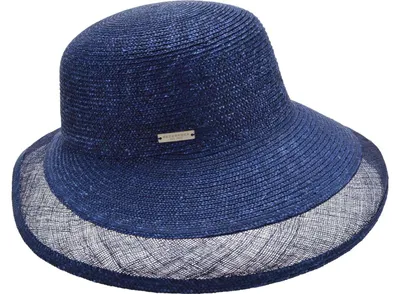 Seeberger Strohborte Glocke in blau