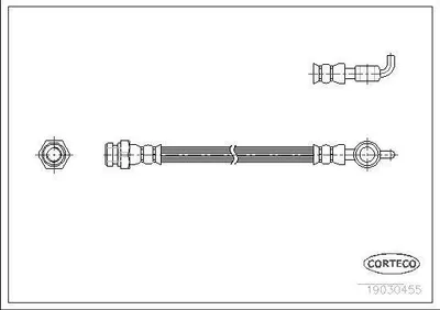 Produktbild von CORTECO 19030455 Bremsschlauch Vorne