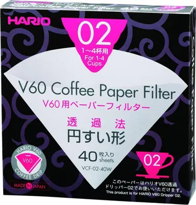 Produktbild von Paper Filter White for 02 Dripper 40sheets VCF-02-40W / Bestbrew