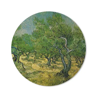 Produktbild von MuchoWow® Mauspad Mousepad Olivenhain - Vincent van Gogh 50x50 cm - Mousepads - Maus Mat - Pad - Mausunterlage - Vinyl