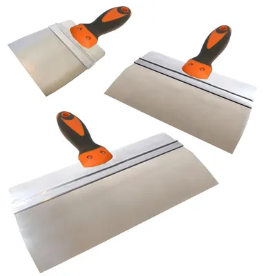 3er Set RVS Taping-Messer, Spachtel 150/250/350 mm