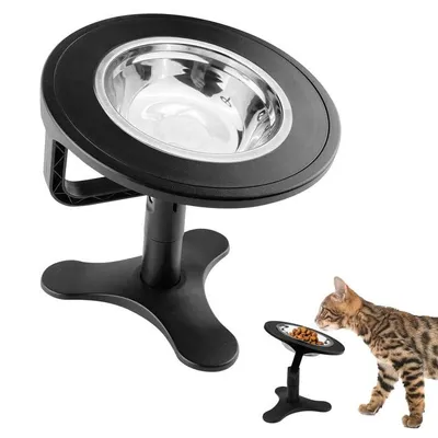 Produktbild von Katzennapf, Katzennapf Erhöht mit 15° Geneigt, Futternapf Katze, Futternäpfe Katzenfutter, Abnehmbarer Katzennäpfe, Wasser Fütterung Schüssel