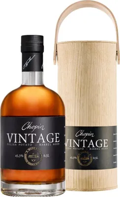 Produktbild von Wodka Chopin Vintage 0,5L in der Tube | Vodka |500 ml | 45.3% Alkohol | Destylarnia Chopin | Geschenkidee | 18+
