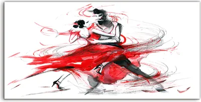 Imagen del producto de Coloray, cuadro acrílico, 140x70 cm. Cuadro decorativo, pinturas acrílicas, fotografía, impresión artística, danza folclórica, tango