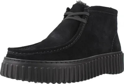 A single black boot is shown against a white background.