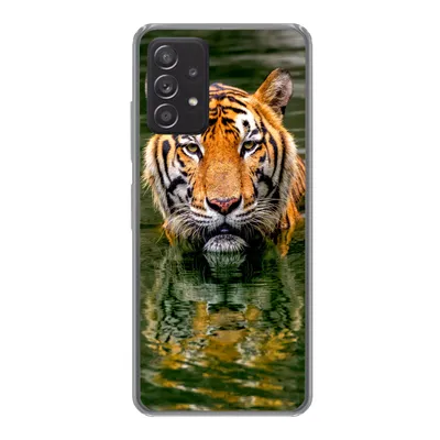 Produktbild von MuchoWow® Handyhülle Schutzhülle Hülle für Samsung galaxy a73 Tiger - Wasser - Spiegelung Silikon Softcase Handy Hülle - Handyhülle