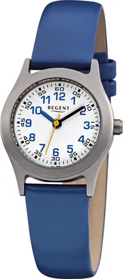 Produktbild von Regent F-947 Kinderuhr Titan Blau Ø 26 mm
