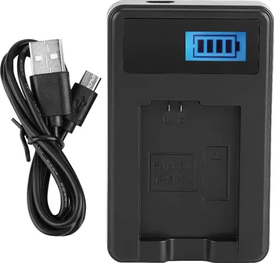 Image de Chargeur de batterie à écran LCD, simple avec indicateur LED NP-FW50, pour l'appareil photo Alpha Sony