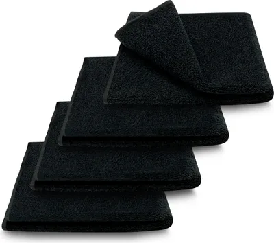 Produktbild von 4x ARLI Gästetuch 30 x 50 cm schwarz - 100% Baumwolle ( 4er Set / Pack )