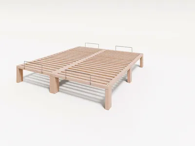 Produktbild von Gigapur G56 Doppelbett 170x200 cm Kiefer Natur Massivbett mit Lattenrost