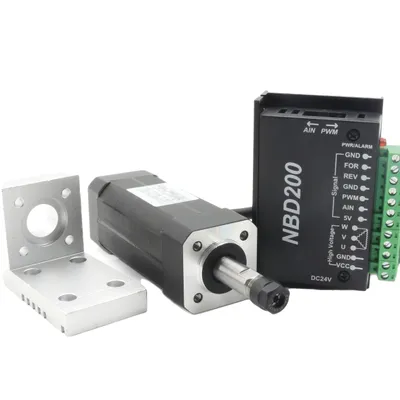 Obrázok produktu pre Súprava bezkartáčového vretenového motora CNC, výkon 104 W, rýchlosť 10800 ot/min, možnosti upínania ER8/ER11 ,