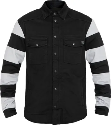 Immagine prodotto di Camicia da motociclista John Doe Prison, nero/bianco, 4XL