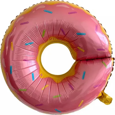 Produktbild von Folienballon Motiv Food, Donut pink, ca. 75 x 70 cm