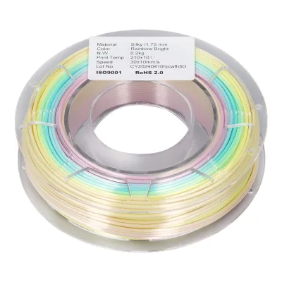 Obrázok produktu pre 1.75 mm PLA vlákno, 3D tlačové vlákno, farebné hodvábne vlákno, viacfarebné PLA vlákno, gradientné farebné vlákno, tlačový spotrebný materiál