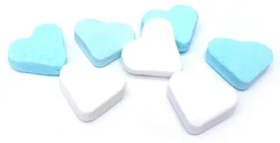Productafbeelding van Fortuin Vruchtenhartjes Blauw-wit - 1 kilo