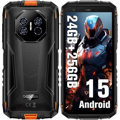 DOOGEE Fire 3 Ultra 5,5" HD+ Gemini AI Outdoor Handy 24GB+256GB 20 MP Nachtsichtkamera 8350 mAh stoßfestes IP68 Android 15 Smartphone NFC/GPS, Orange