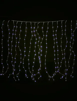 Produktbild von Kaltweißer Lichtervorhang Weihnachts-Girlande 90 LED weiß 1,7 x 0,5 m -