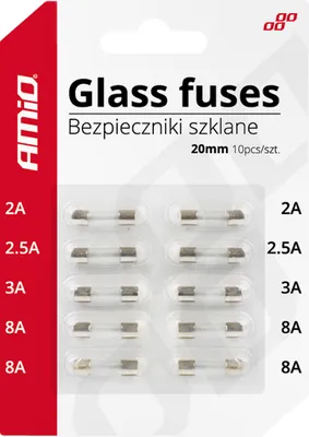 Obrázek produktu pro sada skleněných pojistek (sada 10 ks) 02394MS22
