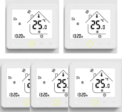 Produktbild von 5X Smart Raumthermostat für 5A Warmwasserbereitung Fußbodenheizung Thermostat Temperaturregler Wandheizung Kein Wi-Fi Wandthermostat Innenthermometer,Weiss