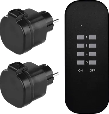 Funksteckdosen SCHUKO mit Fernbedienung, IP44
