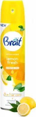 Zdjęcie produktu dla Odświeżacz Powietrza W Sprayu Brait Lemon Fresh 300 Ml