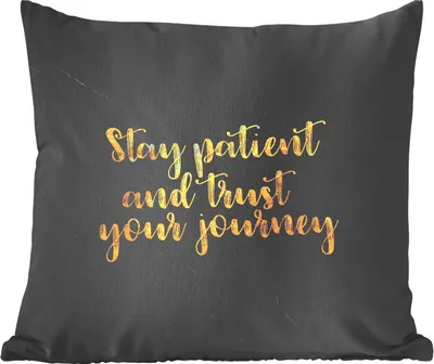 Produktbild von MuchoWow® Zierkissen Sofakissen Wohnzimmer Dekokissen 45x45 cm Zitate - Motivation - Schwarz - Marmor - Schlafpolster - Polster für das Sofa