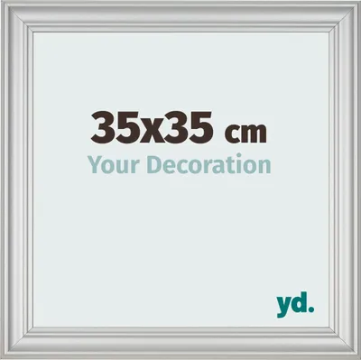 Image de Cadre photo, 35x35 cm, argent mat, MDF, Lazio