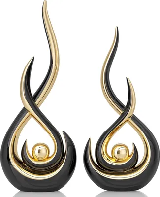 Produktbild von Abstrakte Kunst Skulptur, Keramik Dekoration, Flammen Design, für Wohnzimmer