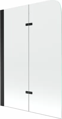 Zdjęcie produktu dla Mexen Felix parawan nawannowy 2-skrzydłowy 100 x 140 cm, transparent, czarny - 890-100-002-70-00