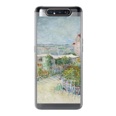 Produktbild von MuchoWow® Handyhülle Schutzhülle Hülle für Samsung Galaxy A80 Montmartre: hinter der Mühle von Galette - Vincent van Gogh Silikon Softcase Handy Hülle - Schutzdeckel
