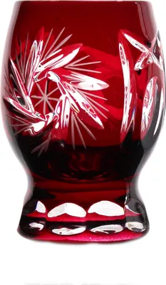 Produktbild von Wodkaglas Schleuderstern 45 ml, rot