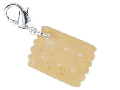 Produktbild von Butterkeks Charm Anhänger Bettelarmband Miniblings Charms Essen Lebensmittel