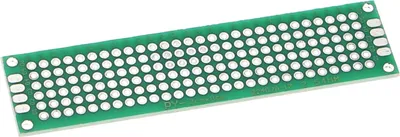 Produktbild von Doppelseitige PCB Leiterplatte (grün) - 80 x 20 mm 2,54mm Rastermaß
