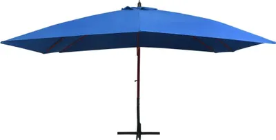 Obrázek produktu pro vidaXL Světelný deštník s dřevěnou tyčí 400x300 cm Modrý