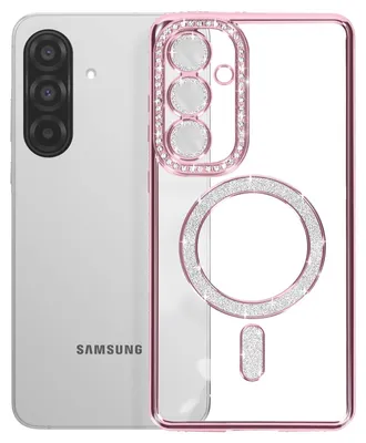 Produktbild von Avizar, MagSafe Hülle mit Strassrahmen für Samsung Galaxy A37, Rosa