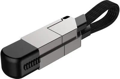 Obrázok produktu pre Cestovný kábel 6 v 1, 60 W, PD, magnetický, skladací, prenosný, USB-C, kábel na prenos dát pre všetky smartfóny, tablety a powerbanky (čierny)