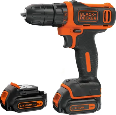 Produktbild von Black & Decker BDCDD12KB Akku-Bohrschrauber 10,8V i.K.